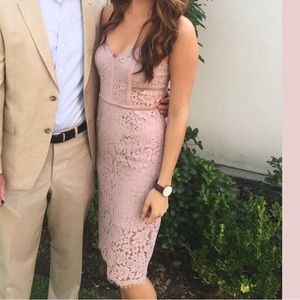 Express dusty rose lace slip dress. Size: 4